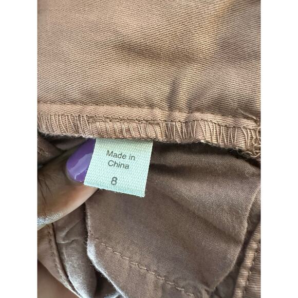 Garnet Hill Salt Washed Chino Pants‎ Pink Embroidered Straight Leg Size 8 - Picture 3 of 13